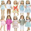 5 conjuntos de roupas de boneca americana de 18 polegadas, acessrios para boneca de menina de 18 polegadas, incluindo vestido moderno, roupas ca 1