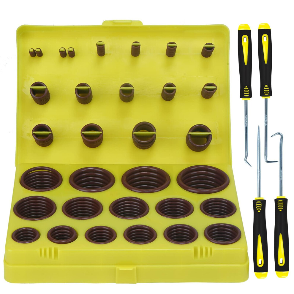 Zdbb 382 Pcs Sae Fkm Viton O Ring Assortment Kit 30 Sizes Fluorocarbon Oring For Aviation Car Engines Cylinders Hydraulic Plumbing Various Indust 717326513328