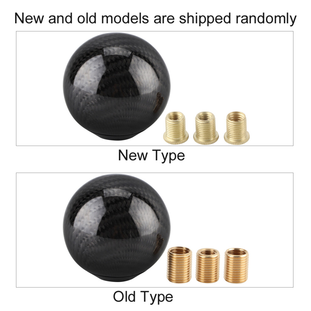 Car Universal Modification Carbon Fiber Manual Knob Gear Shift Head Shifter (Black)