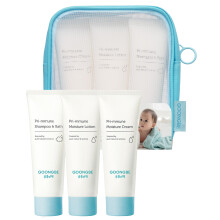 GOONGBE Baby Skincare Travel Set - Korean Baby Skincare & Bath Time Essentials - Shampoo & Bath Moisutre Lotion Cream - Kosteuttava ja ravitseva 3 tu