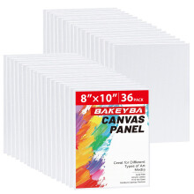 Painis de lona para pintura, 36 pacotes, 8 x 10 polegadas, painis de tela de pintura, 100% algodo, branco, materiais de arte em branco para ac