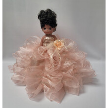 KINNEX COLLECTIONS SINCE 1997 17"""" Precious Moment Quinceanera Vinyl Doll with Ruffles Dress (Quince Anos) ARC8421-29R (Blush)