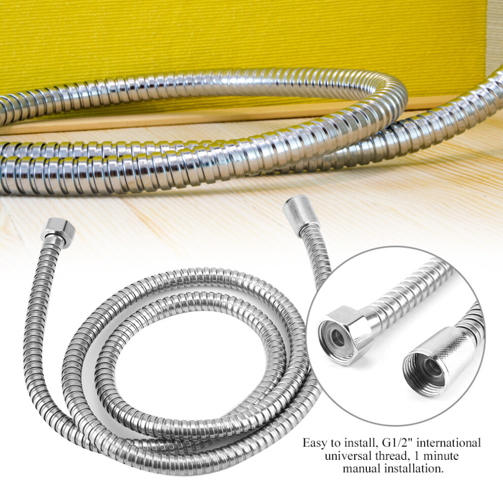 Stainless Steel Flexible Bath Room Shower Head Hose Pipe 1.5M 8441324618014