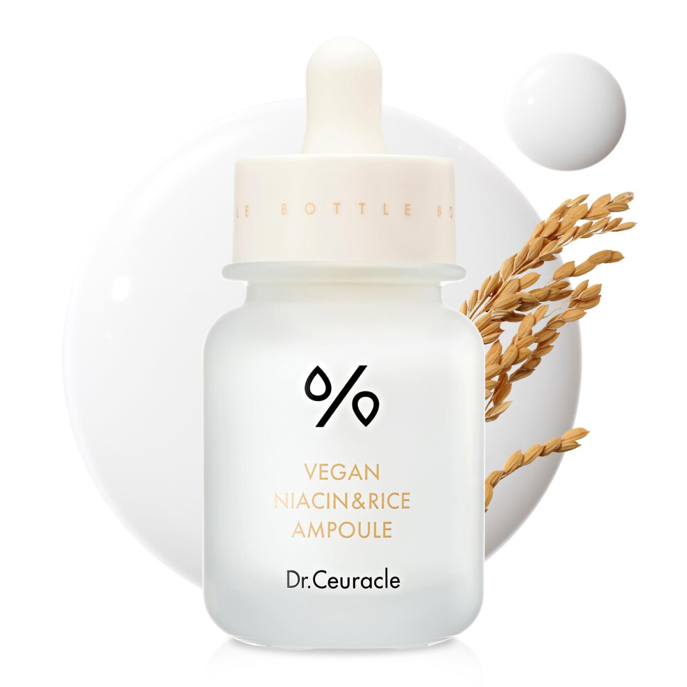 Leegeehaam Dr.ceuracle Vegan Niacin & Rice Ampoule - Dark Spot Discoloration Correcting Facial Treatment Serum With Soft And Silky Finish (30 Ml / 1.01 Fl. Oz.)