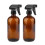 GLING 16 oz 2 bouteilles de pulverisation en verre ambre paquet 1
