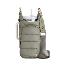 WanderFull Original HydroBag Zip Slot pro rukojet Drk lhve na vodu 40 oz s popruhem - Taka na prenen lhve Crossbody s prsluenstvm pro kape