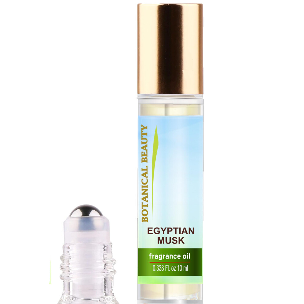 Botanical Beauty Egyptian Musk Fragrance Oil Roll-On 0.338 Fl Oz (10 Ml) Rollerball Perfume Alcohol-Free Long Lasting