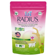 Radius Bubblegum EcoFlex komposterbara tandtrdsval Barn fr munvrd Boost icke-giftigt tand- och tandkttsskydd (50 engngsbruk med dubbelverkan