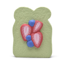 Kiibru Geschnittenes Toast Jumbo Squishy Brot Duft Stressabbau Fidget Spielzeug Sammlung (Grün)