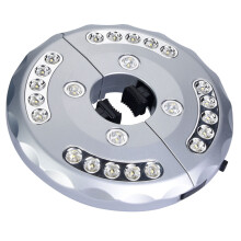 Patio Umbrella Light 24 LED Umbrella Pole Lamp for Patio Umbrellas Camping Tents Silver