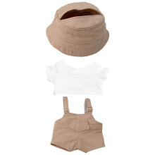 niannyyhouse 15cm 17cm Oblečení pro panenky Klobouk Bílý Tričko Overaly