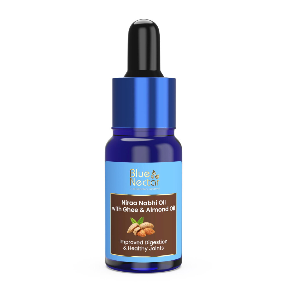 Blue Nectar Ayurveda Nabhi Oil With Ghee & Almond Oil | Natural Navel Oil For Belly Button For Digestion & Joint Health | 100% Natural & Herbal (