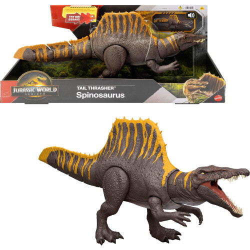 Mattel Jucărie dinozaur Spinosaurus cu sunet și mișcări de luptă