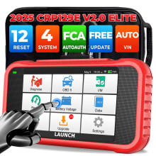 LAUNCH CRP129E V2.0 2025 OBD2 Scanner FCA AutoAuth 12 Reset Oil/EPB/SAS/TPMS/BMS/Injector Coding ABS Bleed ABS SRS Transmission Engine Code