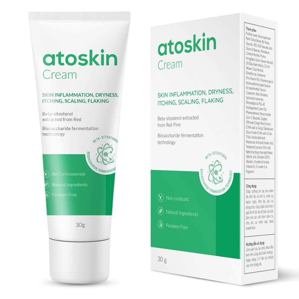 Hvsun Cream Atoskin Eczema Psoriasis & Folliculitis Soothing Lotion For Drying Itching And Dermatitis Irritation Gentle Moisturizer For Adults & Ki