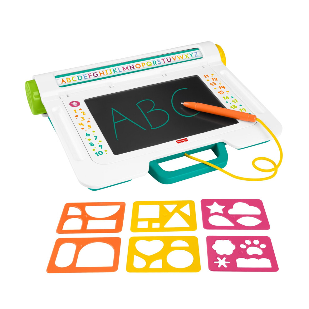 Prix ??De P�Cheur Fisher-Price Preschool Toy Learn & Doodle Desk Mess-Free Writing & Drawing Tablet With Lcd Screen For Travel Creative Play Kids Ages 3+ Years