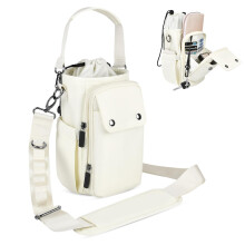 Rocason vandflaskeholder med rem 24 32 40 oz Crossbody-isoleret vandflaskebrer-slyngepose med justerbar bred rem og telefonpung 5 lommer til gt