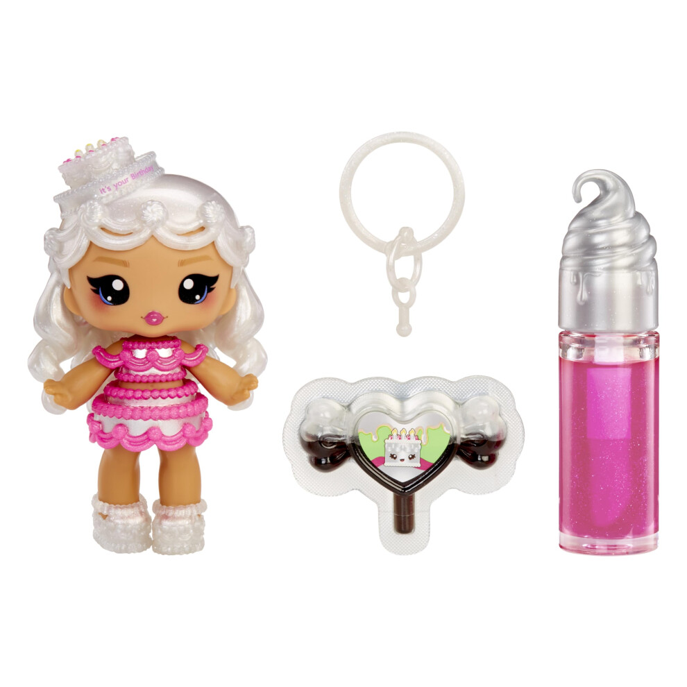 Yummiland Lip Gloss Doll: Sour Sweeties - Misty Cakes Includes Diy Lip Gloss + Removable Keychain Cosmetic Play Collectible Ages 4+