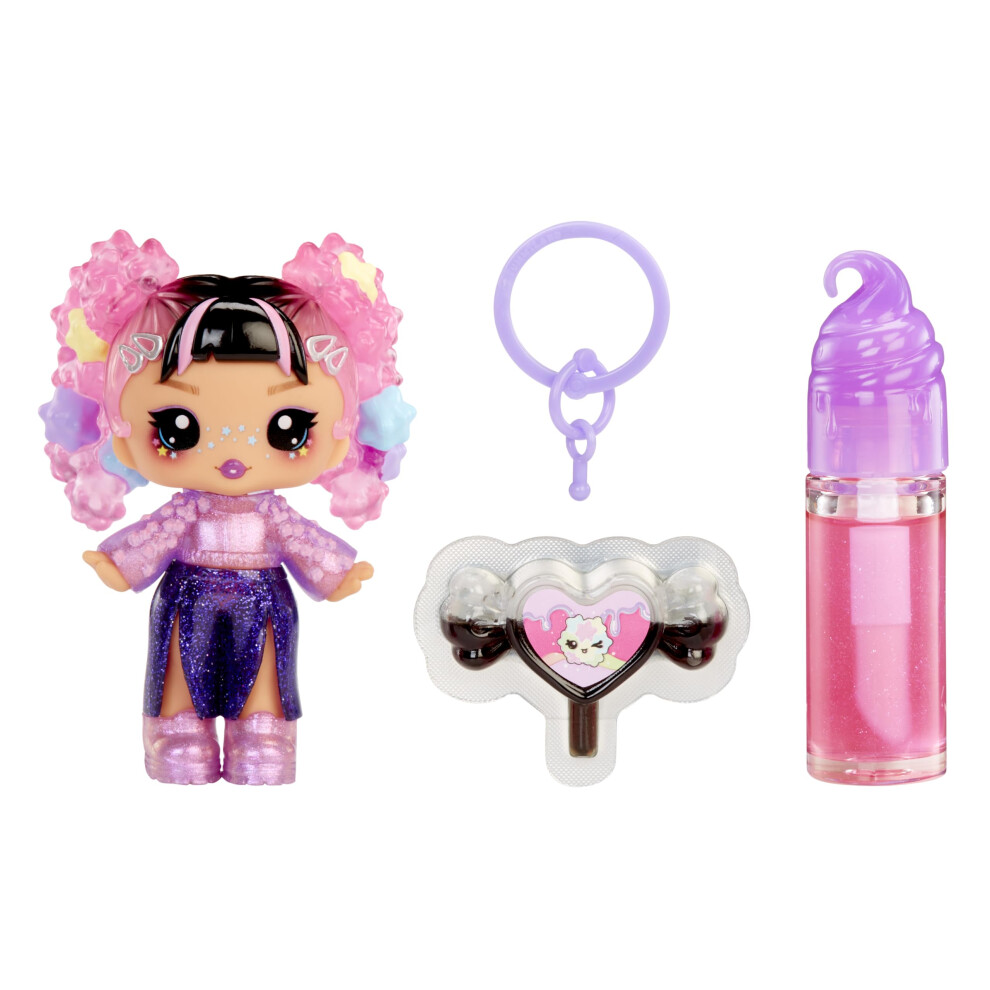 Yummiland Lip Gloss Doll: Sour Sweeties - Astrid Stars Includes Diy Lip Gloss + Removable Keychain Cosmetic Play Collectible Ages 4+