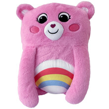 Happy Nappers: Care Bears Pillow Pocket Pal - Cheer Bear - Capa de almofada de personagem de pelcia Capa de animal com patas pesadas Soft Huggab
