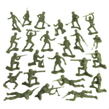 TimMee Plastic Army Men  OD Green 24-teilige Spielzeugsoldatenfiguren  Hergestellt in den USA