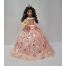 KINNEX COLLECTIONS SINCE 1997 18"" Vinyl Quinceanera Umbrella Doll (Quince Anos) KB18725V-29 (Blush)