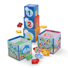 Melissa & Doug Ms. Rachel Sorteer en Tel Nesting en Stapel Blokken met Houten Vissen Educatief Speelgoed