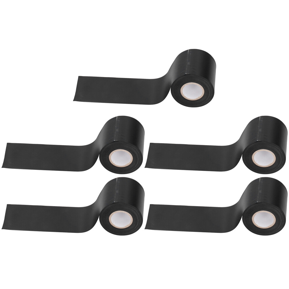 5Pcs Air Conditioner Pipe Tape Oil Resistant Tube Protective Wrapping Tapes 6Cm Width(Black ) 6941324619995