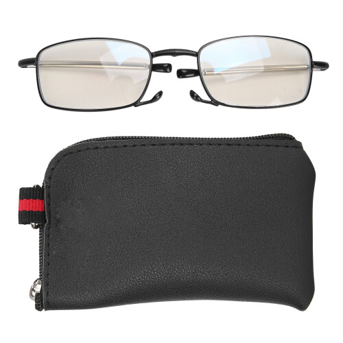 Multifocal Blue Light Blocking Reading Glasses Folding Portable Presbyopic Glasses(+200 Black) 1