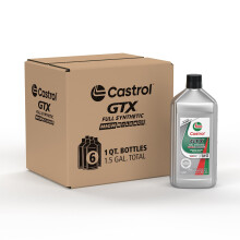leo de motor Castrol GTX totalmente sinttico de alta quilometragem 0W-20 1 quarto pacote de 6