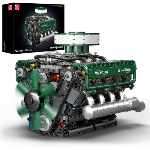 Kid Engine Models Mould King 10182 V8 Engine Model Kit That Runs - Build Your Own Mini ...