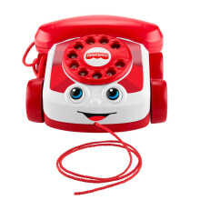 Fisher-Price Baby Toy Red Chatter Telephone Mattel 80th Anniversary Edition Pull-Along Activity for Infants & Toddlers Ages 1+ Years