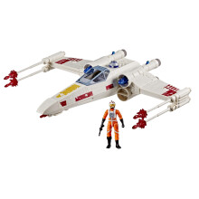 STAR WARS Epic World of Action Luke Skywalkers Force Strike X-Wing, 10 cm groe Actionfigur und Fahrzeugspielzeug fr Jungen und Mdchen ab 4 Jah