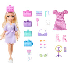 Barbie Dream Get Ready Malibu Fashion Doll avec des cheveux stylis   s, y compris les accessoires sur les cheveux surprise et plus de 15 looks