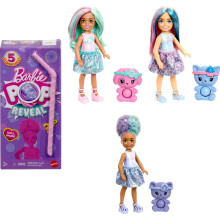 Barbie Chelsea Pop Revel Reveal Set Treat Series avec 5 surprises, dont la petite poup   e Pop-it Pop-it Changement (les styles peuvent varier)