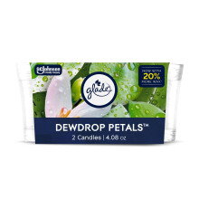 Glade perfumado vela de vela ptalos de roco ambientador de aire infundido con aceites esenciales 4.08 oz cada 2 recuento