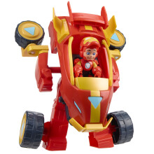 IRON MAN EN ZIJN GEWELDIGE VRIENDEN Marvel 2-in-1 mech-pak en voertuigactiefiguur en speelgoedvoertuigset Superheldenspeelgoed op schaal van 7,5