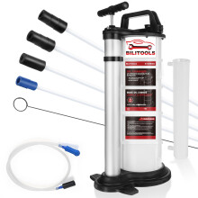 BILITOOLS 2 i 1 9L vakuumoljepumpextraktor pneumatisk/manuell biloljebytesverktyg Stor kapacitet 2,4 gallon luftdriven motoroljepump fr vtskeut