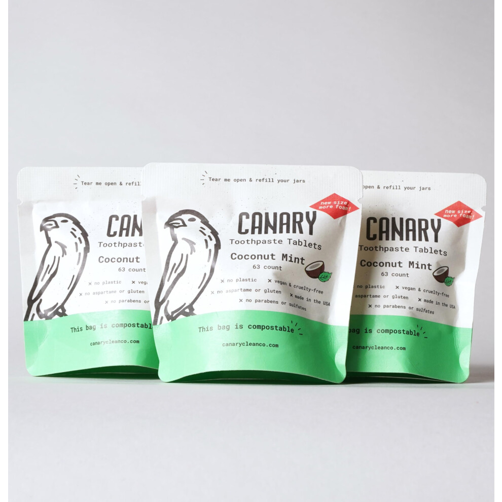 Canary Nano Hydroxyapatite Zubn Pasta Tablety Kokosov Mta - Remineralizujc Fluoridov Vechny Prrodn Tablety S Xylitolem - Skvel Na Cesty Bez-image