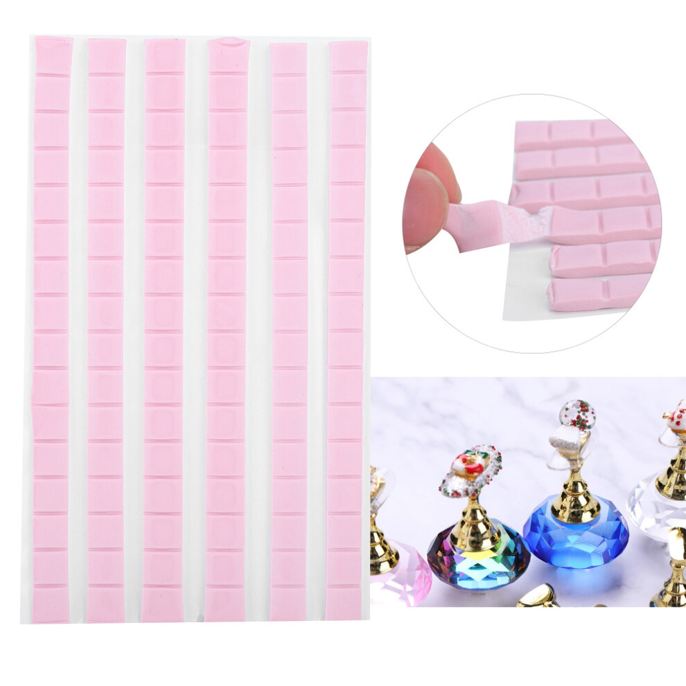 Professional Reusable Nail Art Clay False Nail Tips Sticky Adhesive Manicure Tool Pink