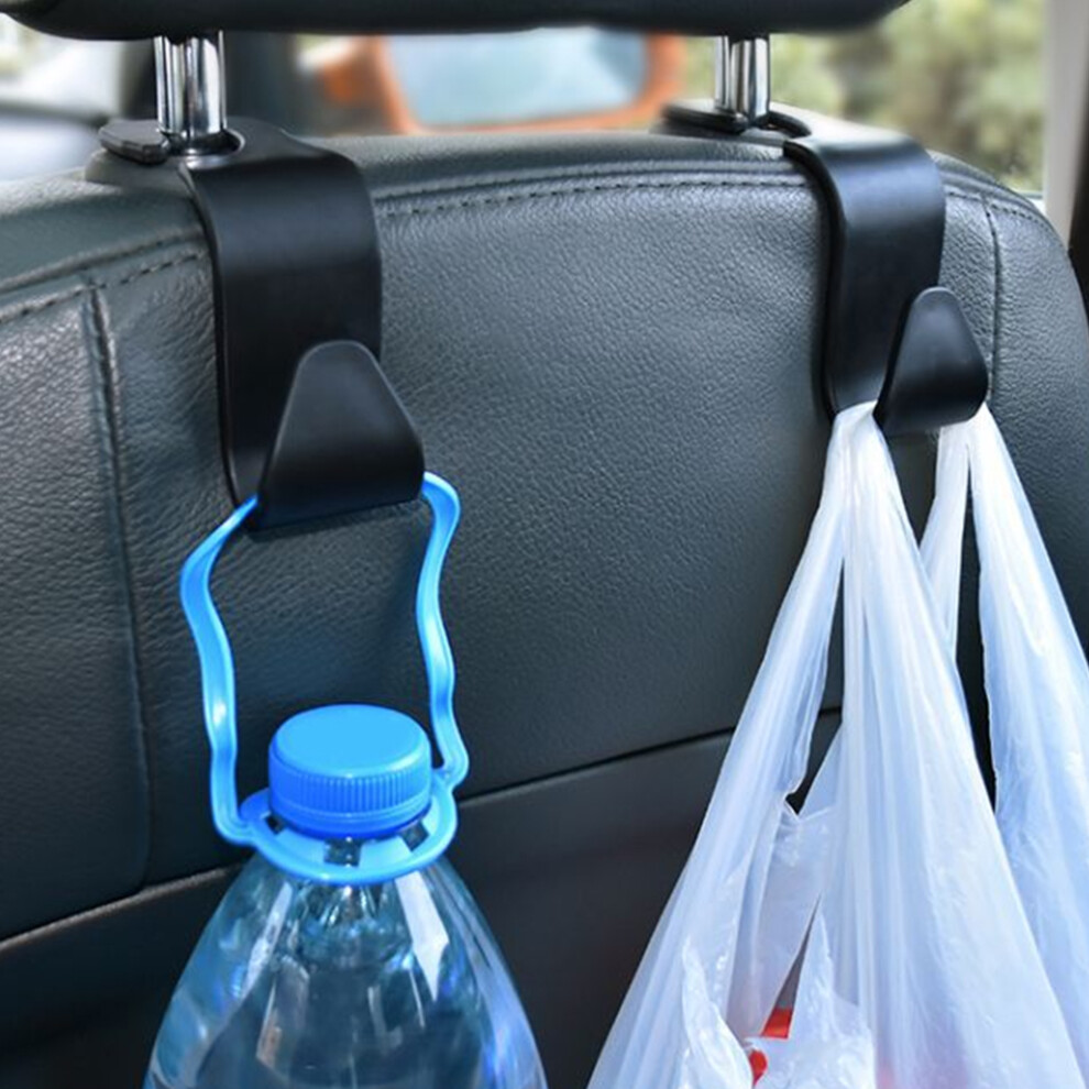 Multi Purpose Car Interior Seat Back Hook Hanger Vehicle Headrest Rear Rack Bag Holder( 4Pcs) Black 9351324620858