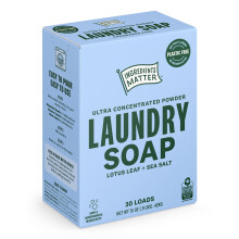 Les ingredients ont un savon a linge en poudre - Lotus Leaf + Sea Selt Scentage Hypoallergenique DETERGET NATUREL ET ECO-FRAINS PLASTIQU