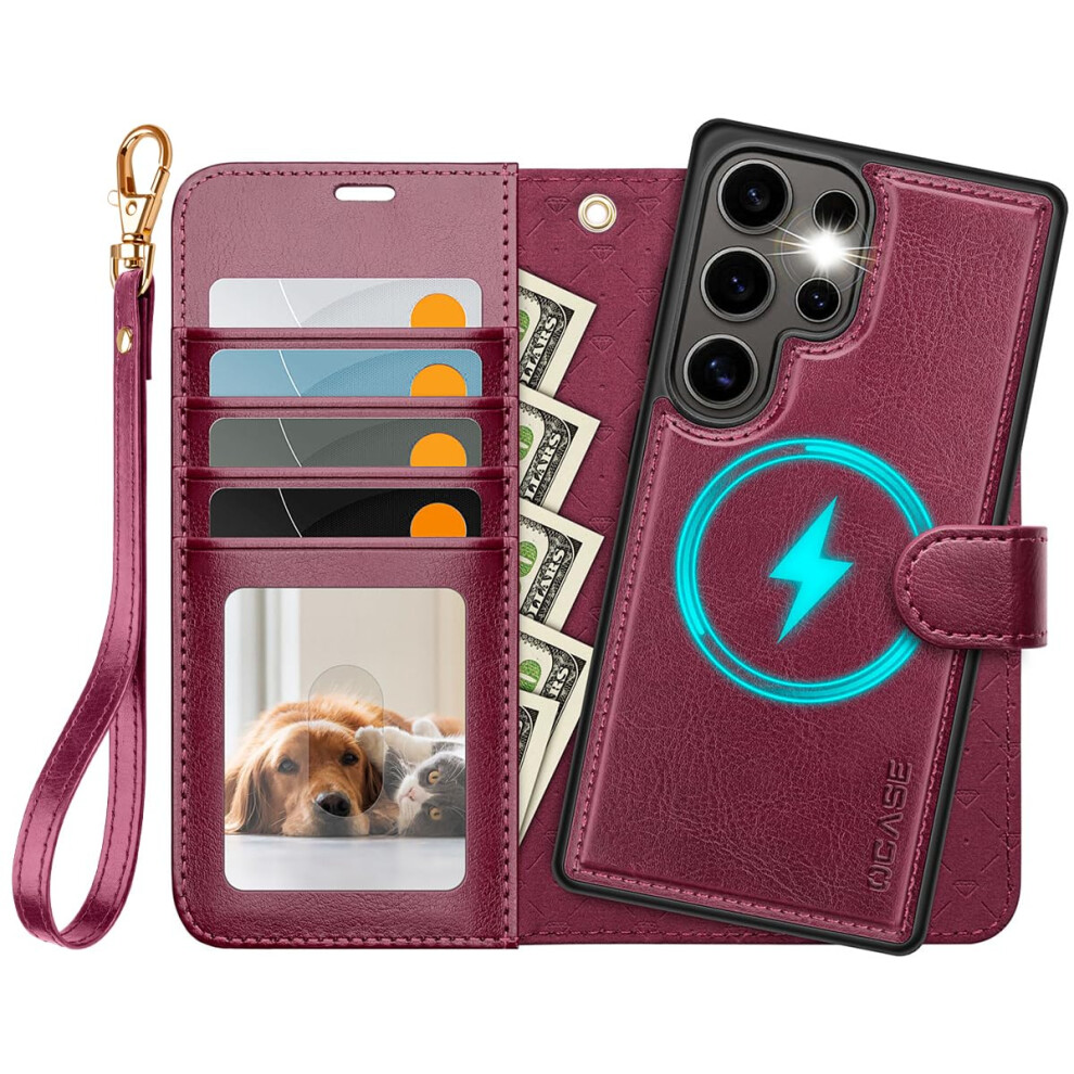 Ocase For Samsung Galaxy S25 Ultra Detachable Wallet Case With Card Holder [2 In 1] Pu Leather Flip Folio Case With Rfid Blocking Stand Wrist St 751242476879