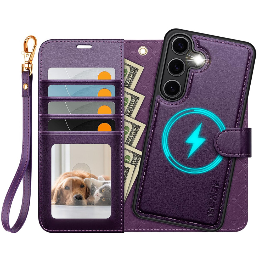 Ocase For Samsung Galaxy S25 Plus Detachable Wallet Case With Card Holder [2 In 1] Pu Leather Flip Folio Case With Rfid Blocking Stand Wrist Str 751242476800