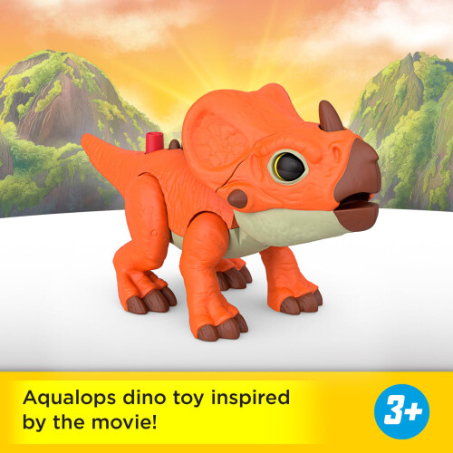 Figuras de Ação Imaginext Jurassic World com Movimento Ativado por Crianças, Brinquedo Dino Aquilops de 7,75 polegadas 1