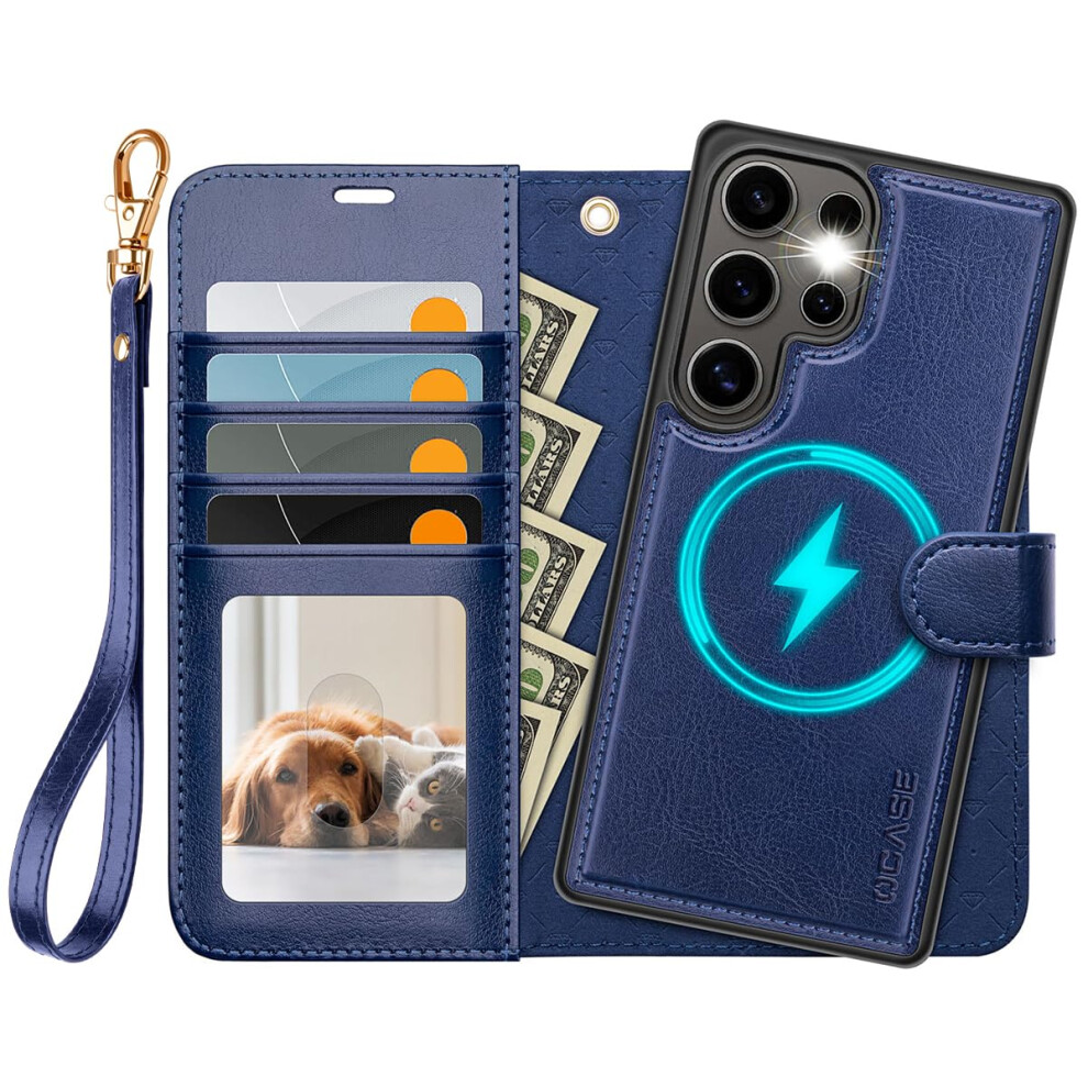 Ocase For Samsung Galaxy S25 Ultra Detachable Wallet Case With Card Holder [2 In 1] Pu Leather Flip Folio Case With Rfid Blocking Stand Wrist St 751242476855