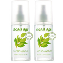 Clean Age  Aluminiumfreies Deodorant und Krperspray fr den ganzen Krper  Sandelholz 4 Unzen (2er-Pack) Sauberes Deodorant und Krperspray fr ju