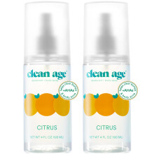 Clean Age  Aluminiumfreies Deodorant und Krperspray fr den ganzen Krper  Zitrusfrchte, 4 Unzen (2er-Pack). Sauberes Deodorant und Krperspray f