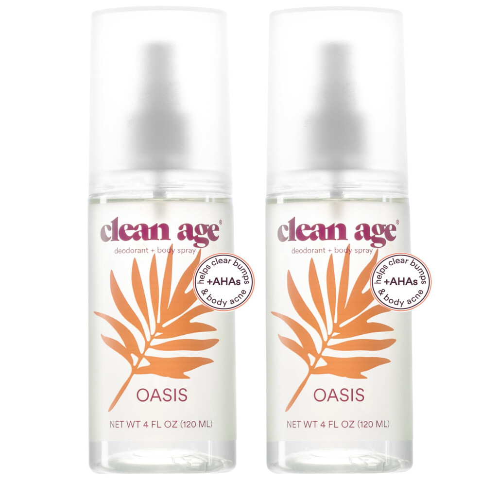 Clean Age - Aluminum Free Deodorant & Body Spray for Whole Body - Oasis 4oz (2 Pack) Clean Deodorant and Body Spray for Teen Boys and Girls - Wit-image-OPC-PHWVY29-NEW