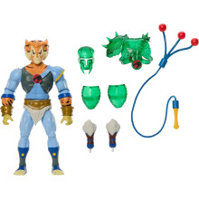 Masters of the Universe Origins & Thundercats 5.5-inch Posable Action Figure Tygra 1980s Crossover Toy Removable Armor Bolo Accessory & Mini Comic